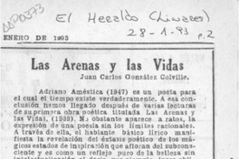 Las arenas y las vidas  [artículo] Juan Carlos González Colville.