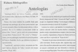 Antologías  [artículo] Carlos René Ibacache.