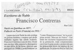 Francisco Contreras  [artículo] C. R. I.