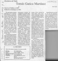Tomás Gatica Martínez  [artículo] C. R. I.