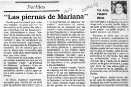 "Las piernas de Mariana"  [artículo] Julia Vergara Ubilla.