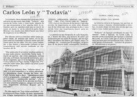 Carlos León y "Todavía"  [artículo] Juvenal Jorge Ayala.