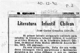 Literatura infantil chilena  [artículo] Juan Carlos González Colville.