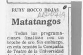 Matatangos  [artículo] Ruby Rocco Rojas.