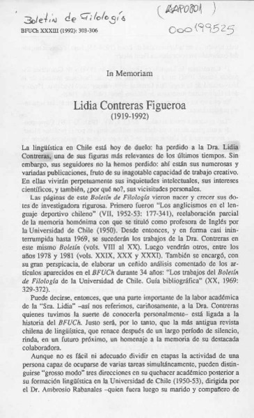 Lidia Contreras Figueroa  [artículo] Juan Castro Flores.