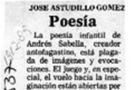 Poesía  [artículo] José Astudillo Gómez.