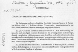 Lidia Contreras de Rabanales (1919-1992)  [artículo] Alba Valencia.