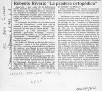 Roberto Rivera "La pradera ortopédica"  [artículo].