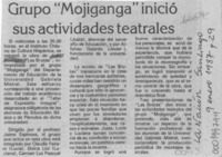 Grupo "Mojiganga" inició sus actividades teatrales  [artículo].