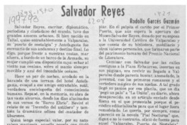 Salvador Reyes  [artículo] Rodolfo Garcés Guzmán.