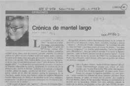 Crónica de mantel largo  [artículo] Andrés Sabella.