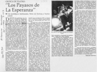 Los payasos de la esperanza  [artículo] Eduardo Guerrero.