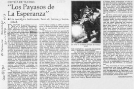 Los payasos de la esperanza  [artículo] Eduardo Guerrero.
