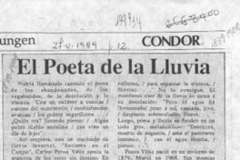 El poeta de la lluvia  [artículo] Waldemar Cortés Carabantes.