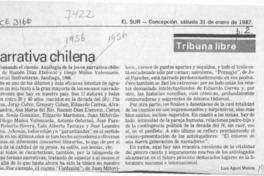 Narrativa chilena  [artículo] Luis Agoni Molina.