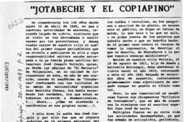 "Jotabeche y El Copiapino"  [artículo] Medardo Cano Godoy.
