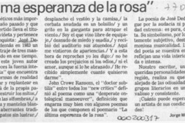 "La última esperanza de la rosa"  [artículo] Jorge Mendoza Enríquez.
