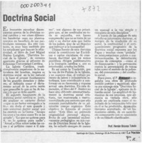 Doctrina social  [artículo] Hernán Briones Toledo.