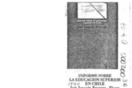 Informe sobre la educación superior en Chile  [artículo].
