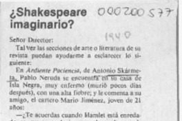 Shakespeare imaginario?  [artículo] Hereward Ledger Vadillo.