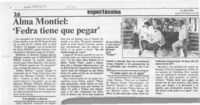 Alma Montiel, "Fedra tiene que pegar"  [artículo].