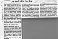 La señorita Lucila  [artículo] Gonzalo Drago.