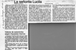 La señorita Lucila  [artículo] Gonzalo Drago.