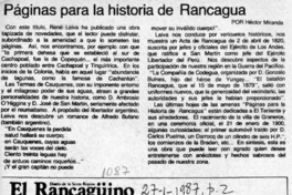 Páginas para la historia de Rancagua  [artículo] Héctor Miranda.