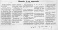 Memorias de un sonámbulo  [artículo] Carlos León.