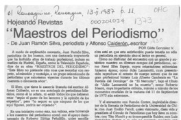 "Maestros del periodismo"  [artículo] Gilda González V.