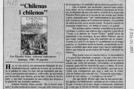 "Chilenas i chilenos"  [artículo] Alfonso Calderón.