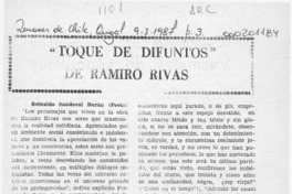 "Toque de difuntos"  [artículo] Reinaldo Sandoval Durán.