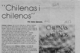 "Chilenas i chilenos"  [artículo] Jaime Quezada.