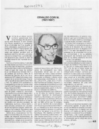 Osvaldo Cori M. (1921-1987)  [artículo] S. P.