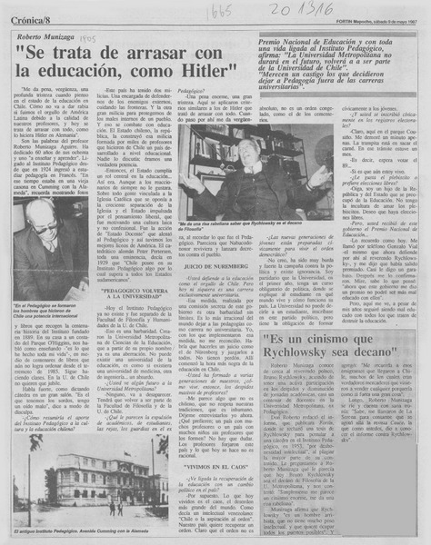 "Se trata de arrasar con la educación, como Hitler"