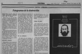 Fotogramas de la destrucción  [artículo] Mariano Aguirre.