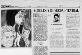 Rosicler y su verdad teatral  [artículo] Yolanda Montecinos.