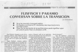 Flisfisch y Paramio conversan sobre la transición  [artículo] Alvaro Briones.