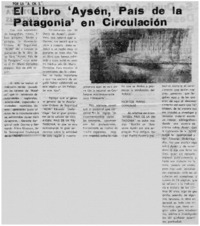 El Libro "Aysén, país de la Patagonia" en circulación