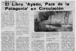 El Libro "Aysén, país de la Patagonia" en circulación