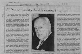 El pensamiento de Alessandri  [artículo] Alejandro Silva Bascuñán.