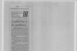 Gabriela y la política