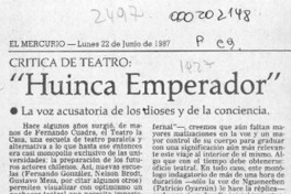 "Huinca emperador"  [artículo] Eduardo Guerrero.