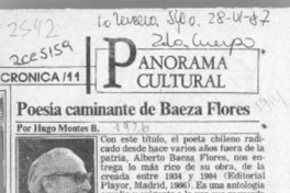 Poesía caminante de Baeza Flores  [artículo] Hugo Montes B.