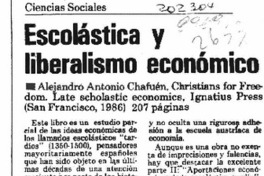 Escolástica y liberalismo económico  [artículo] Carlos Rodríguez Braun.
