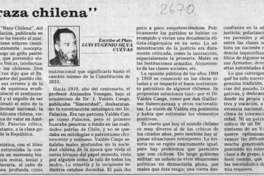 "La raza chilena"  [artículo] Luis Eugenio Silva Cuevas.