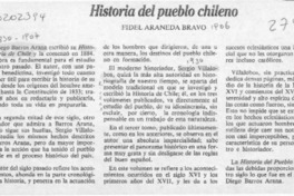 Historia del pueblo chileno  [artículo] Fidel Araneda Bravo.