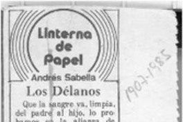 Los Délanos  [artículo] Andrés Sabella.