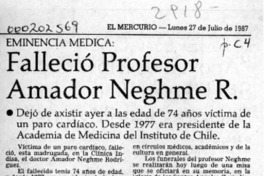Falleció profesor Amador Neghme R.  [artículo].