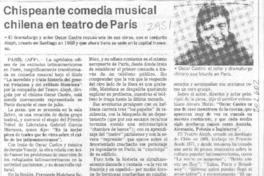 Chispeante comedia musical chilena en teatro de París
